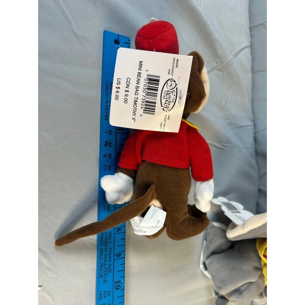 Disney Store Dumbo and Timothy Mouse Mini Bean Bag Plush Set NWT 7-8 Inch‎